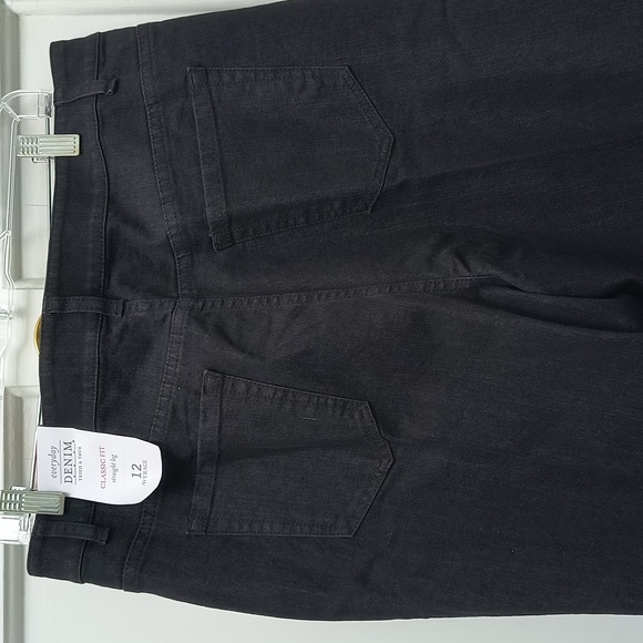 christopher & banks Black Denim Jeans - size 12 - Picture 2 of 6